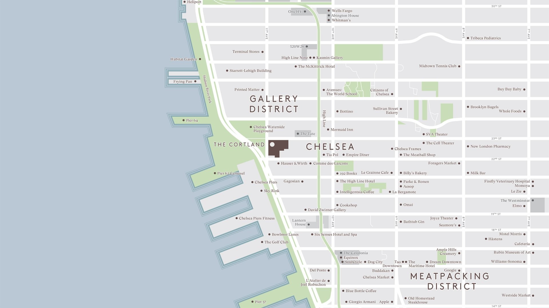 The Cortland West Chelsea Neighborhood Map